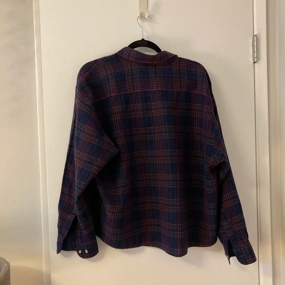 Purple plaid button down - Picture 3 of 4